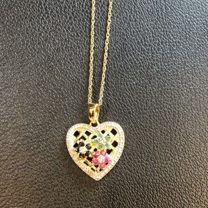 Gold plated heart necklace